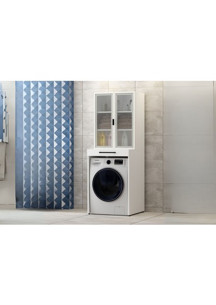 Yen 2 Kapaklı Çamaşır Makinesi Dolabı