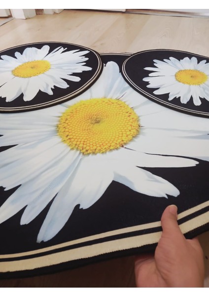 Papatya, Kaymaz Taban Yuvarlak Banyo Halısı (40 x 60 - 60 x 60 - 100 x 100 cm 3'lü) fiyatları