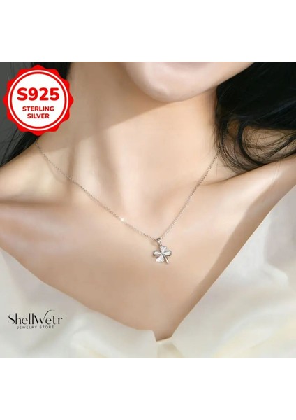 Wishleaf Yonca 925 Ayar Gümüş Kolye Sevgililer Günü , Annenize Verilecek En Güzel Gümüş Hediyesi