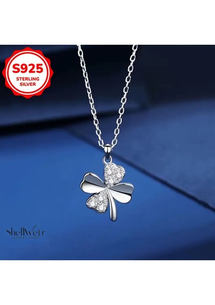 Wishleaf Yonca 925 Ayar Gümüş Kolye Sevgililer Günü , Annenize Verilecek En Güzel Gümüş Hediyesi modelleri