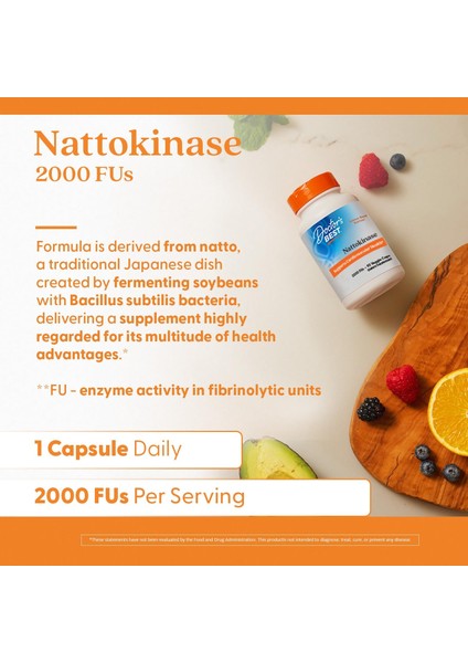 Nattokinase 2.000 Fus Fibrinolytic Enzyme Nattokinaz Cardiovascular And Circulatory Health