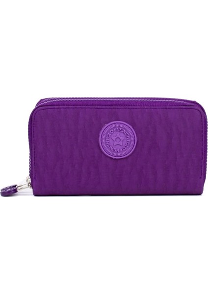 Krinkıl Kumaş Çift Gözlü Büyük Boy Cüzdan