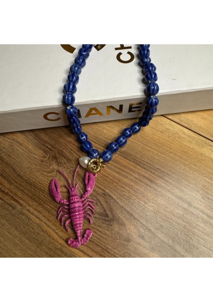 Zra Akrep Inci Boncuklu Kolye