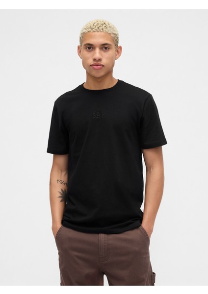 Erkek Siyah Everyday Soft Gap Mini Logo T-Shirt