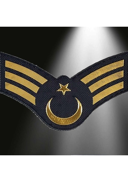 Jandarma Asayiş Astsubay Kıdemli Çavuş 3D Plastik Rütbe, Çift, 2025 Yeni Tip Cırtlı, Standart Ölçü,