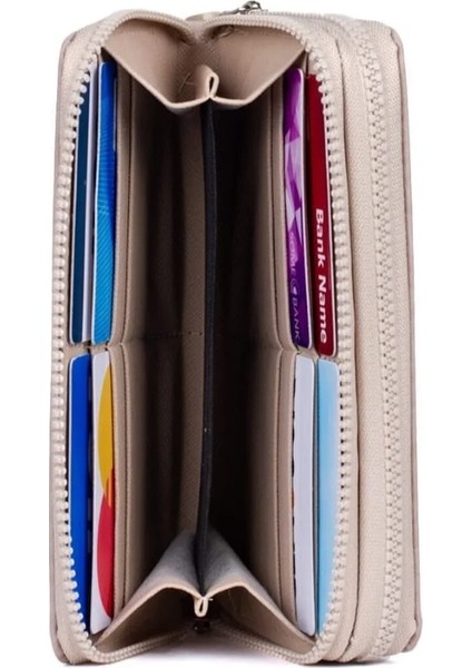 Krinkıl Kumaş Çift Gözlü Büyük Boy Cüzdan fiyatları