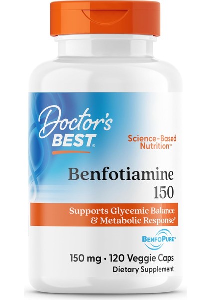 Benfotiamine 150 With Benfopure 150 Mg B1 Vitamini L-Leucine Glucose Metabolism Lösin