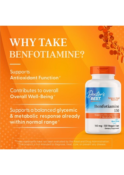 Benfotiamine 150 With Benfopure 150 Mg B1 Vitamini L-Leucine Glucose Metabolism Lösin modelleri