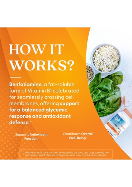 Benfotiamine 150 With Benfopure 150 Mg B1 Vitamini L-Leucine Glucose Metabolism Lösin