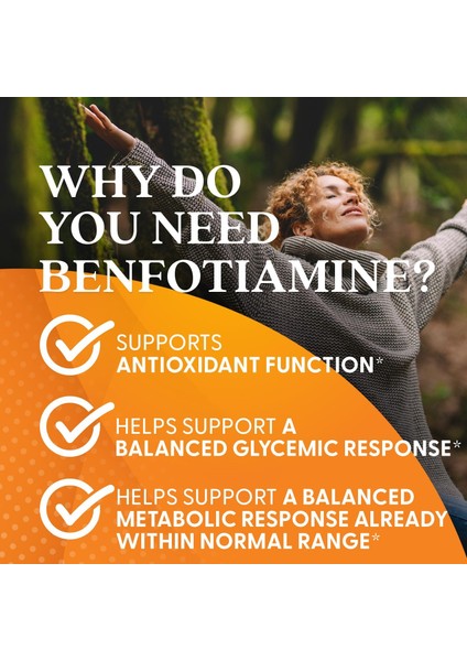 Benfotiamine 150 With Benfopure 150 Mg B1 Vitamini L-Leucine Glucose Metabolism Lösin