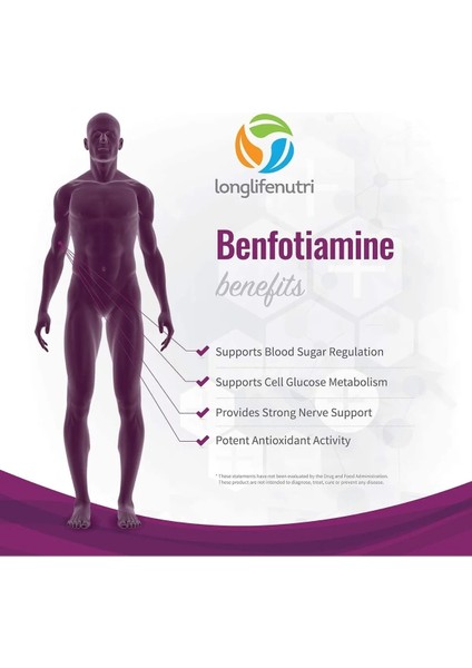 Benfotiamine 150 With Benfopure 150 Mg B1 Vitamini L-Leucine Glucose Metabolism Lösin
