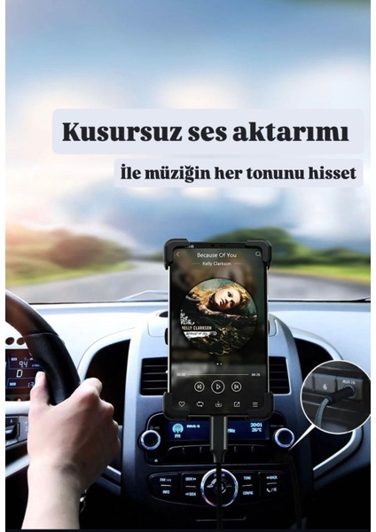2in1 Type C Iphone Lightning To 3.5mm Aux Ses Kablosu Stereo Destekli 100cm indirimleri