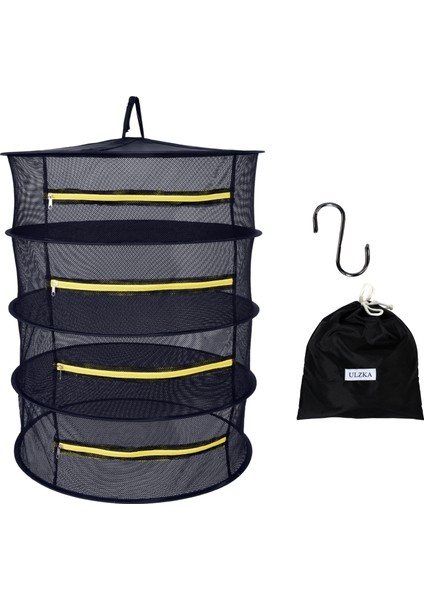 4 Katlı Fermuarlı Meyve Sebze Bitki Kurutma Filesi | Katlanabilir Meyve Sebze Bitki Doğal Kurutma Sepeti