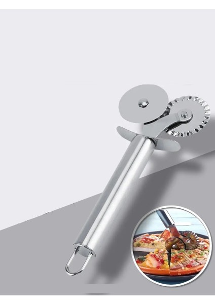 Pizza Kesici Profesyonel Çelik Hamur Ravioli Kesici 721987