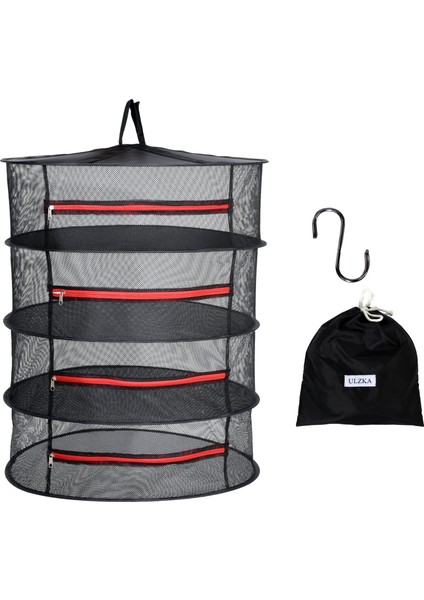 4 Katlı Fermuarlı Meyve Sebze Bitki Kurutma Filesi | Katlanabilir Meyve Sebze Bitki Doğal Kurutma Sepeti