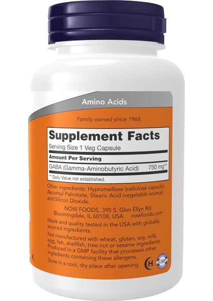 Gaba 750 Mg Neurotransmitter Strong Brain Health Vitamin Gamma-Aminobutyric Aci.d fiyatları