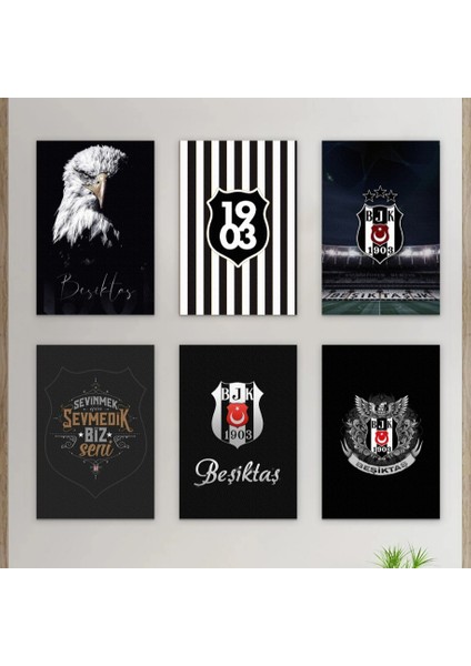 6'lı Bjk Ahşap Tablo