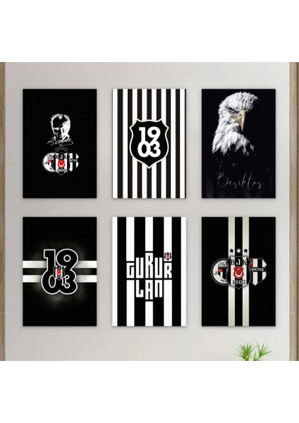 6'lı Bjk Ahşap Tablo
