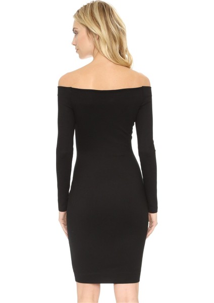 B101298 Uzun Kollu Straplez Elbise fırsatları