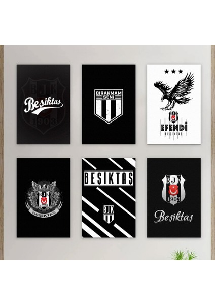 6'lı Bjk Ahşap Tablo