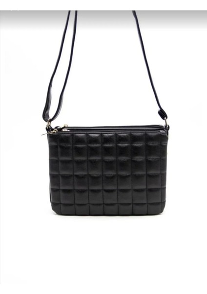 Kapitone Üç Gözlü Siyah Omuz Çanta fiyatları