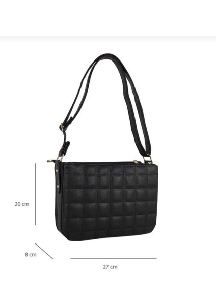 Kapitone Üç Gözlü Siyah Omuz Çanta indirimleri