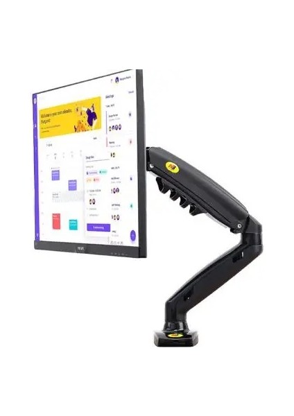 Nb F80 Gazlı Yaylı Monitör Kol Standı – 17-30’’ Ekran Uyumlu, 360° Döner, Yükseklik ve Mesafe Ayarlı