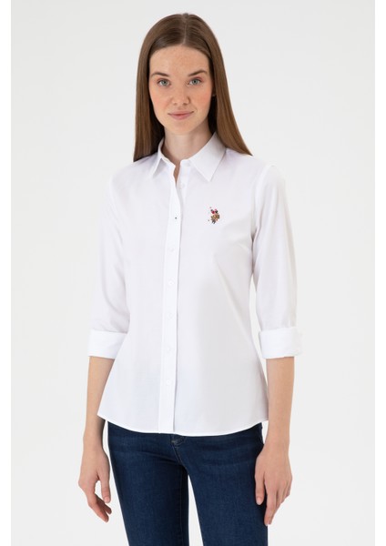 Kadın Beyaz Gömlek Basic 50318222-VR013