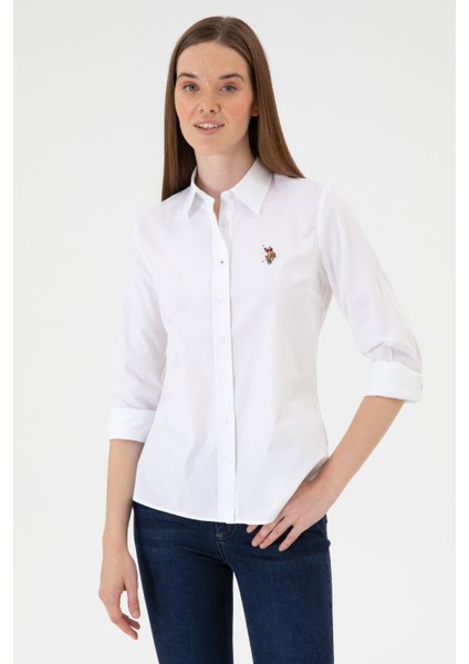 Kadın Beyaz Gömlek Basic 50318222-VR013 modelleri