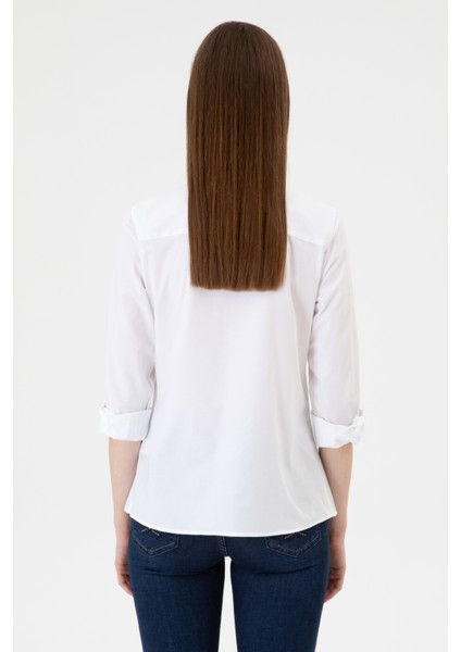 Kadın Beyaz Gömlek Basic 50318222-VR013 indirimleri