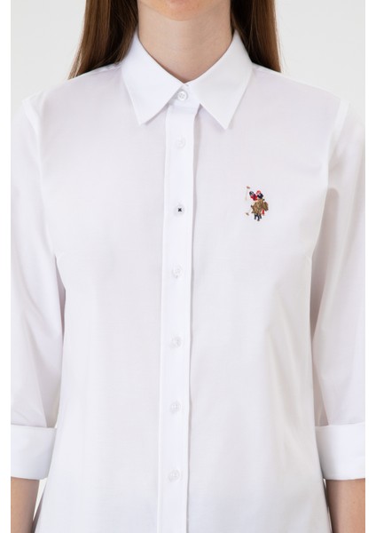 Kadın Beyaz Gömlek Basic 50318222-VR013