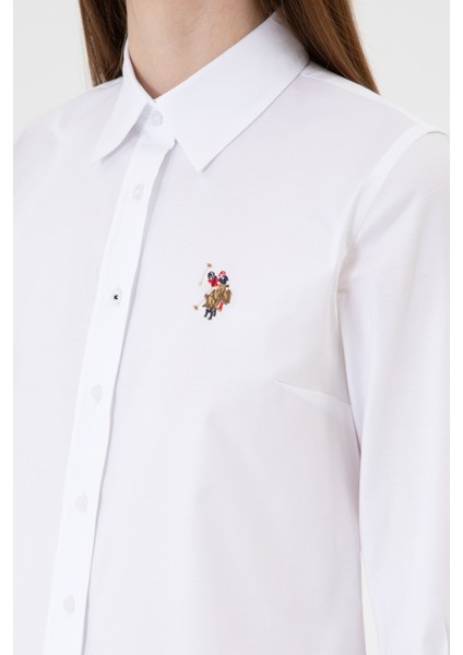 Kadın Beyaz Gömlek Basic 50318222-VR013