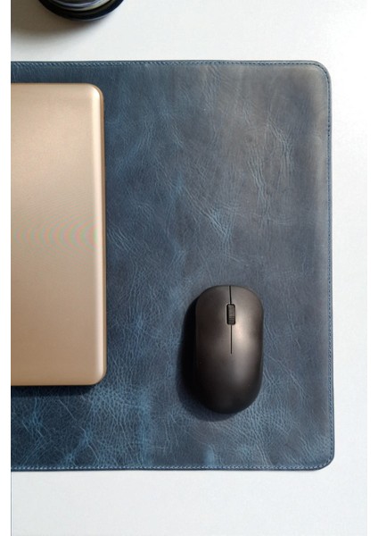 Gerçek Deri Masa Matı 60 x 35 cm Oyuncu Mouse Pad Hakiki Deri Laptop Bilgisayar Altlığı Mavi fiyatları