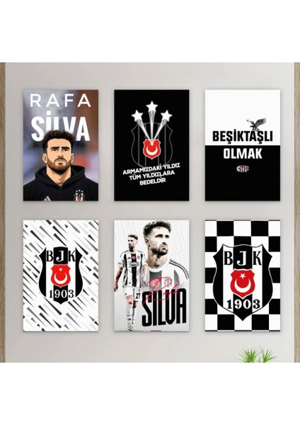 6'lı Bjk Ahşap Tablo