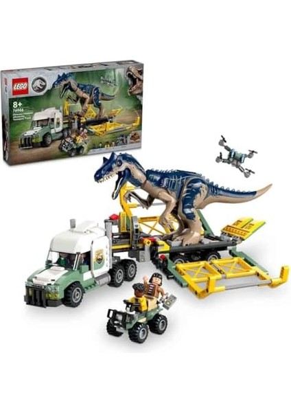 Jurassic World Dinozor Görevleri: Allosaurus Taşıma Kamyonu 76966 - 8 Yaş ve Üzeri Çocuklar Için Yaratıcı Oyuncak Yapım Seti (588 Parça) modelleri
