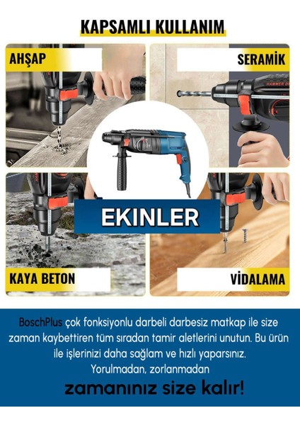 Elektrikli 3 Ürün Profesyonel Pnömatik Kırıcı Delici Matkap (3 Ürün) EEA437 fiyatları