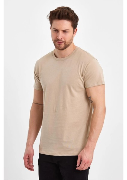 Erkek Compact Penye Sıfır Yaka T-Shirt indirimleri