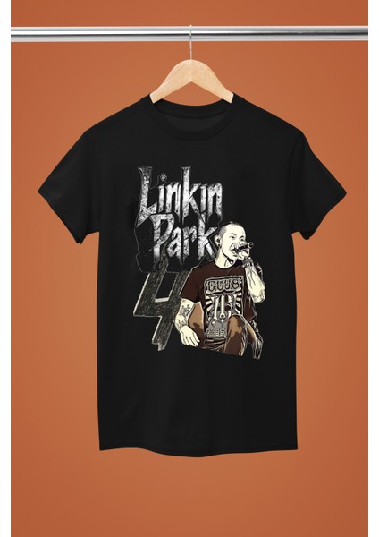 Lınkın Park Baskılı Pamuklu Kısa Kollu Regular Kalıp Rock Tshırt