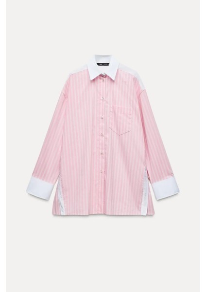 Allbucks Zara, Çizgili Poplin Gömlek ve Büstiyer ABZRA1099