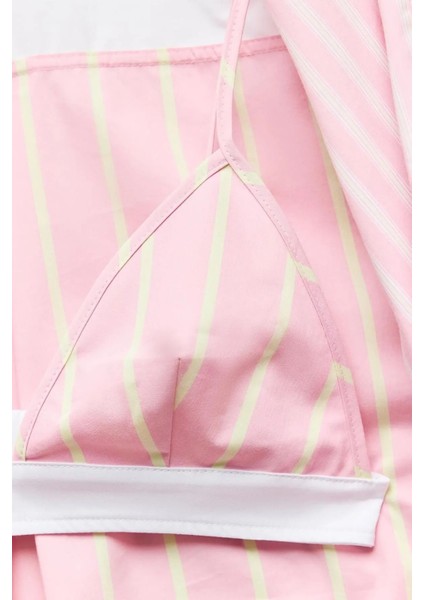 Allbucks Zara, Çizgili Poplin Gömlek ve Büstiyer ABZRA1099 modelleri