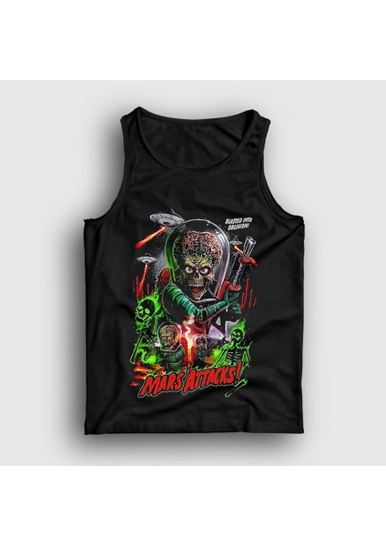 Unisex Siyah Martians Mars Attacks Tim Burton Atlet