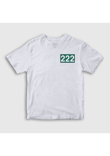 Unisex Çocuk Beyaz Kim Jun Hee 222 Squid Game T-Shirt