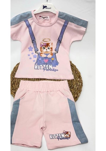 Kıtten Kedi Baskılı Pembe Alt-Üst Takım fiyatları