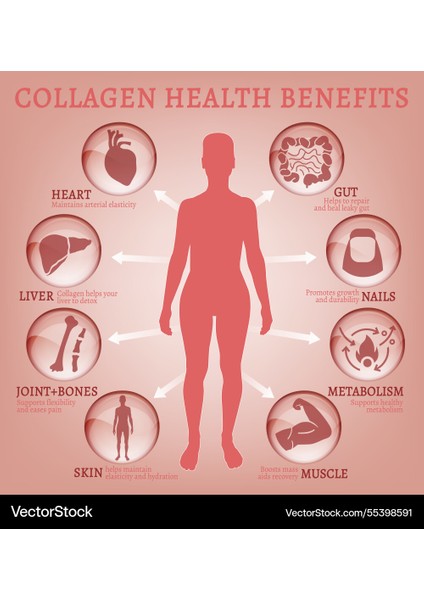Collagen 6,000 Mg Hydrolyzed Kollejen Vitamin C (As Calcium Ascorbate) ile Counteract Skin-Aging