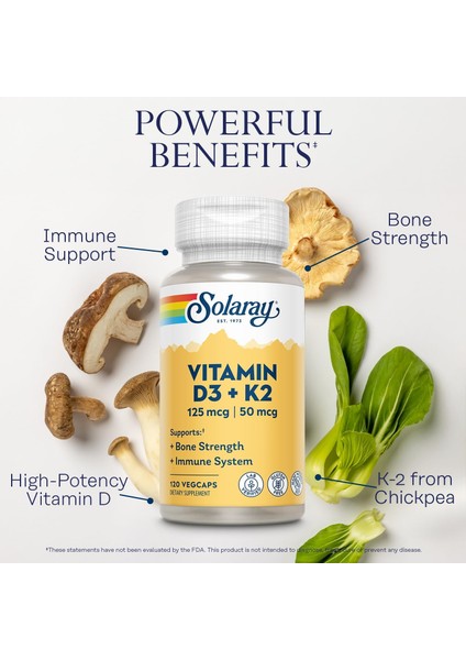 Vitamin D3 + K2 Vitamini Premium Complex Fosfor Kalsiyum Phosphorus Calcium indirimleri
