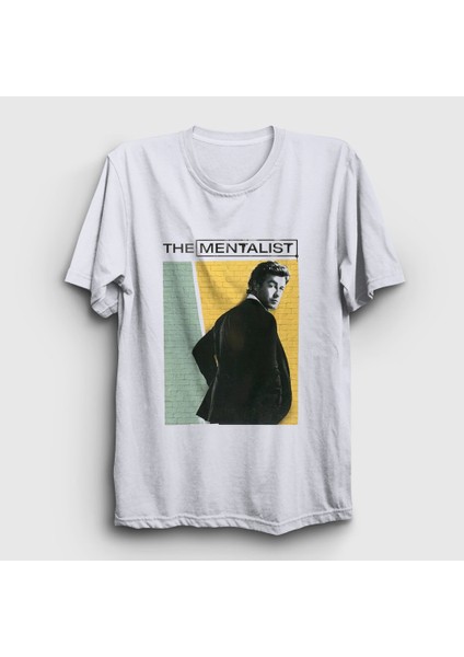 Unisex Beyaz Patrick Jane The Mentalist T-Shirt