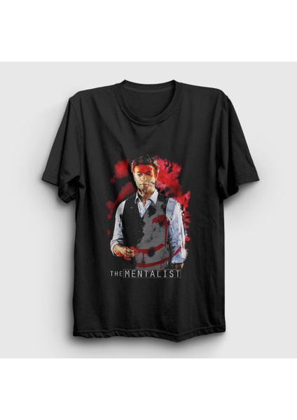Unisex Siyah Patrick Jane V2 The Mentalist T-Shirt