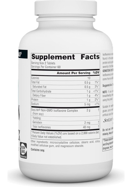 Genistein Soy Complex Organik 1,000 mg Soya Kompleksi Supplement Fiber Ultra Premium Hammadde fiyatları