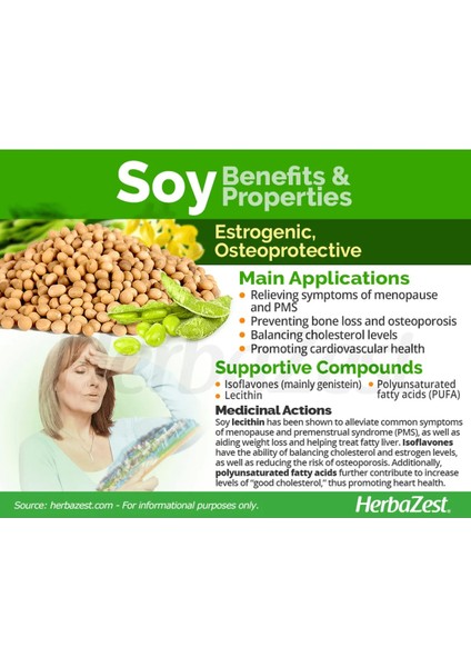 Genistein Soy Complex Organik 1,000 mg Soya Kompleksi Supplement Fiber Ultra Premium Hammadde