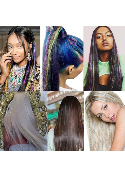 Hair Tinsel - Saç Simi - Yeşil modelleri